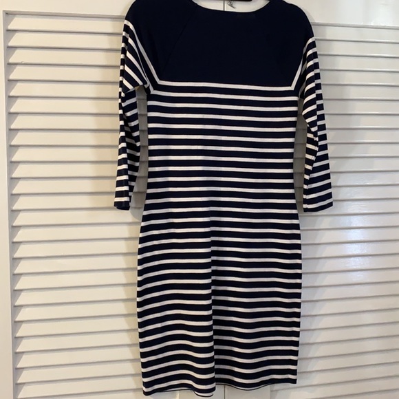 Ralph Lauren Medium navy white striped dress - Picture 3 of 5